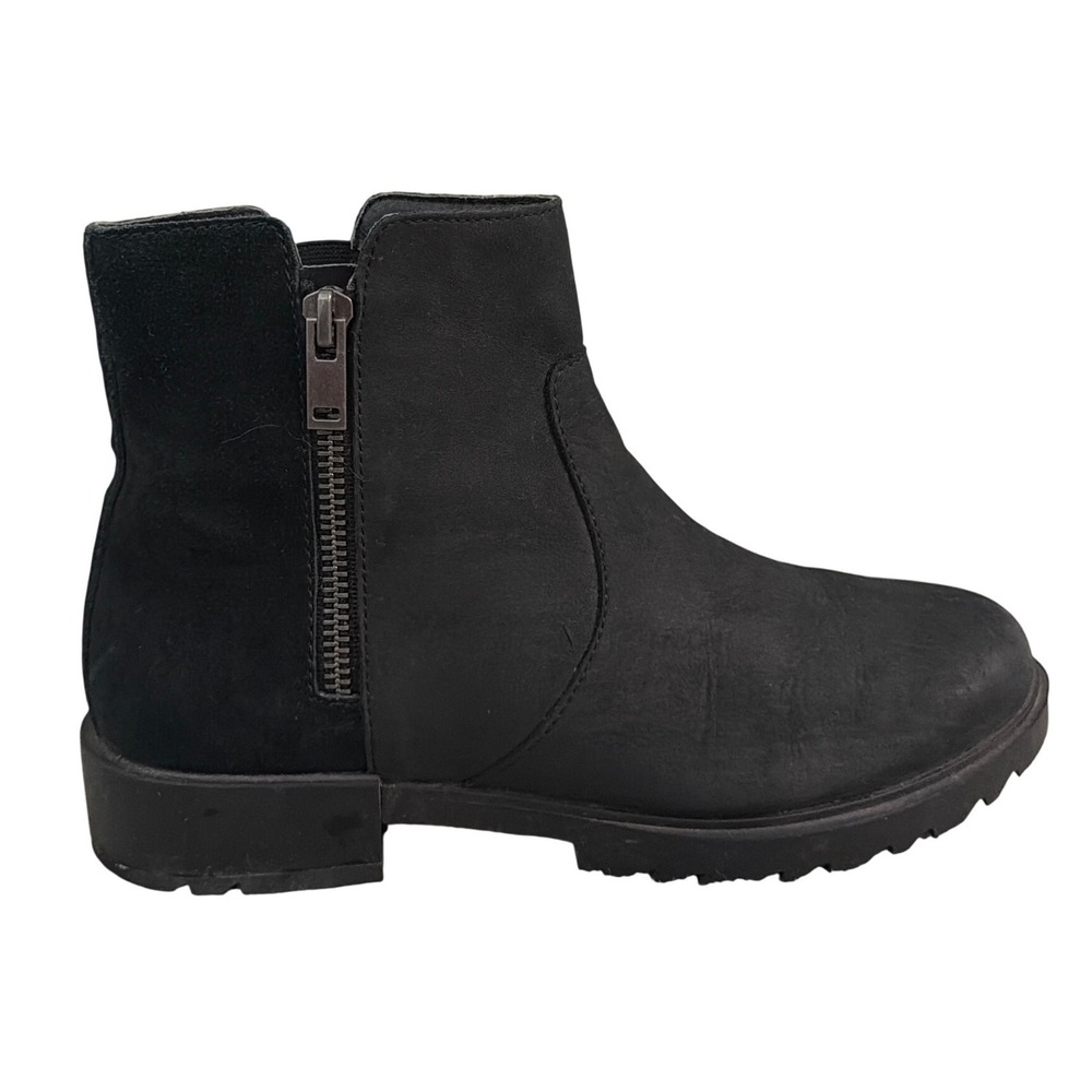 Sorel Lennox Chelsea Waterproof Black Leather Suede Boots NL4328-010 Womens 9